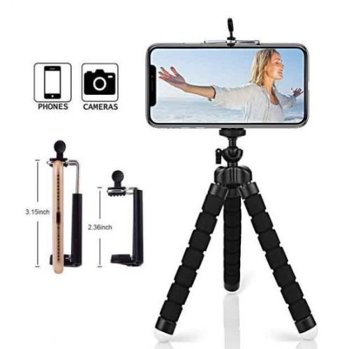 Curve-able Adjustable & Flexible Tripod Stand With Mobile Holder