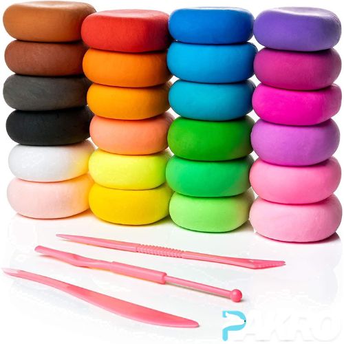 Pack of 12 foamic Air Dry Polymer Clay for Kids and babies