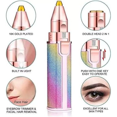2 In 1 Electric Eyebrow Trimmer And Shaver | Flawless Hair Remover For Women