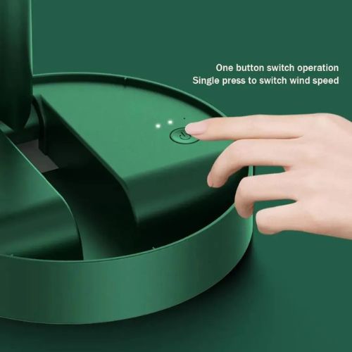 Portable Foldable Rechargeable Fan - 1 Pc Green Mini Fan for Easy Use