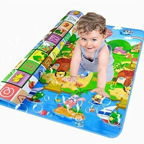 Double Sided Water-proof Foldable Baby Crawling Floor Mat - 24 x 18 inches