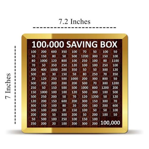 100,000 PKR Wooden Money Saving Box | Cash Challenge Tracker
