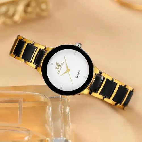 Couple Watch Stylish for Him & Her - New Arrived Cool Black & Gold