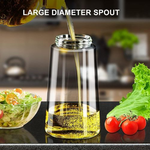 Oil Cruet Glass Storage Oil Bottle Tank Automatic Opening and Closing