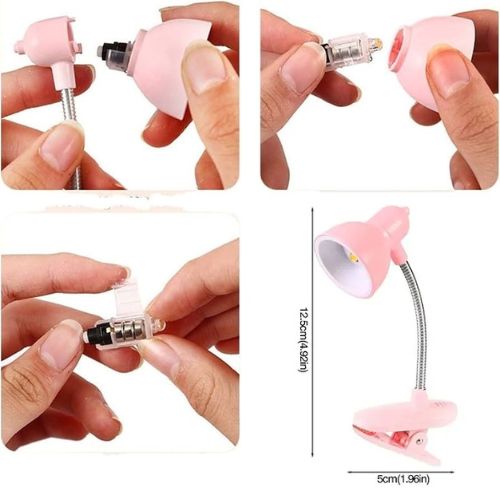 Mini Book Light with Clip – Portable LED Reading Lamp, Travel Bedroom Night Light
