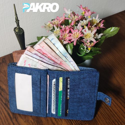 Slim Cash & Card Holder Wallet for Men and Boys With Button