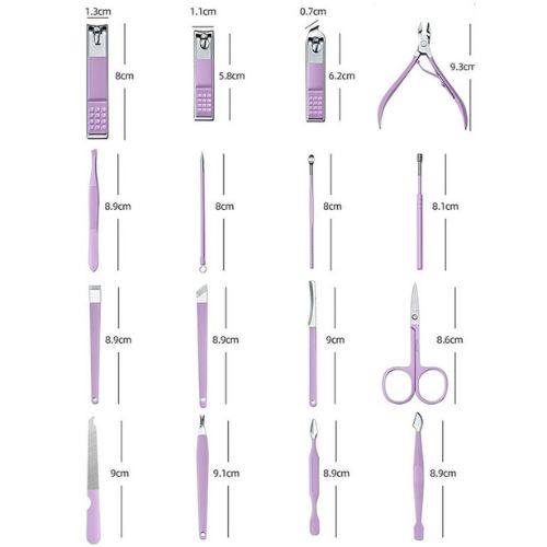 Professional 16pcs Stainless Steel Manicure Pedicure Set