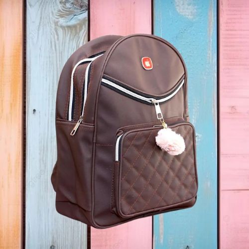 Girl's Leather Backpack School Bag College All Time Wear