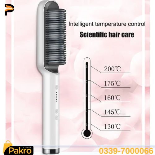 2 in 1 Hot Comb Straightener Electric Hair Straightener Hair Curler Wet Dry Use