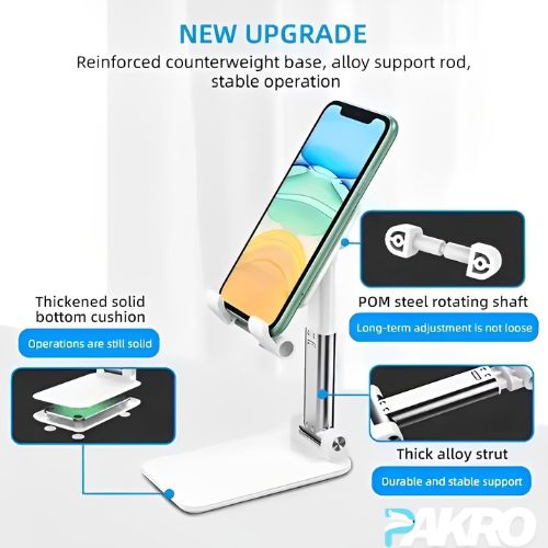 Foldable & Adjustable Mobile Phone and Tablet Stand