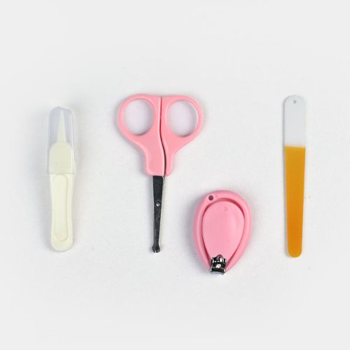 Newborn Baby Manicure Kit (Pink) – 4-in-1 Grooming Set