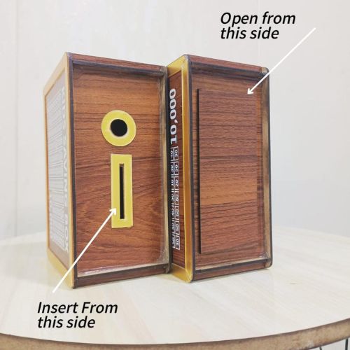 10,000 Rupees Kids Saving Box – Wooden Money Saving | Challenge Chart for Children