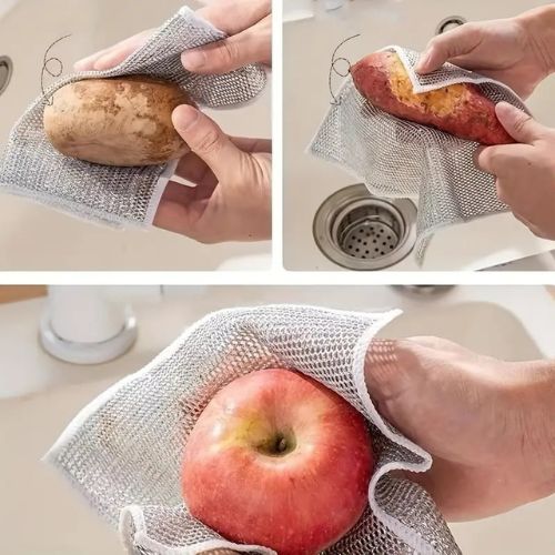 Kitchen Steel Mesh Wire Dish Washer Cleaning Cloth