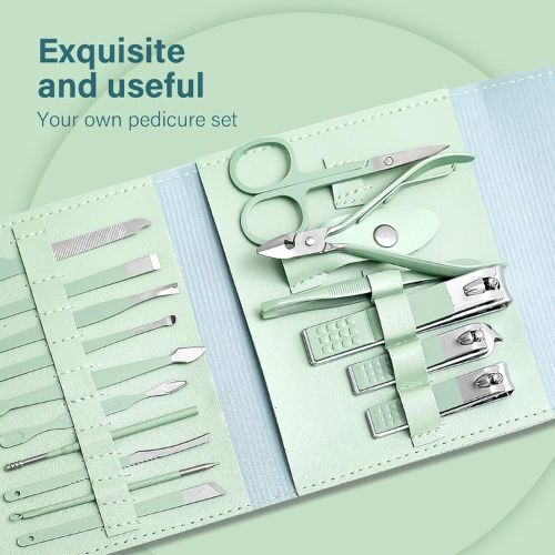 16 pcs Stainless Steel Nail Cutter Clipper Tool Box Set For Personal Care Manicure Set