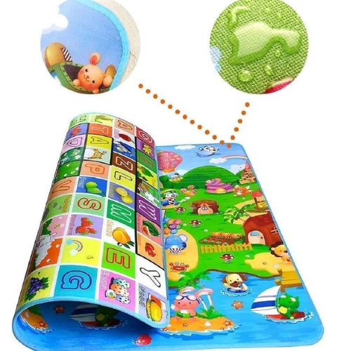 Double Sided Water-proof Foldable Baby Crawling Floor Mat - 24 x 18 inches