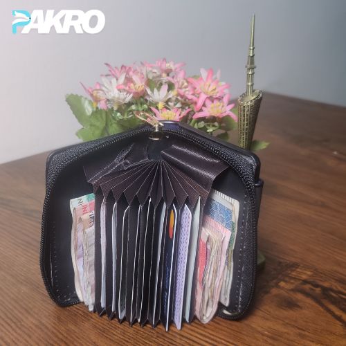Zip Card Wallet For Men Bi Fold Simple Wallet Clasp Card Holder