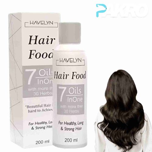 Havlen Hair Food product packaging with a person with long hair on a white background