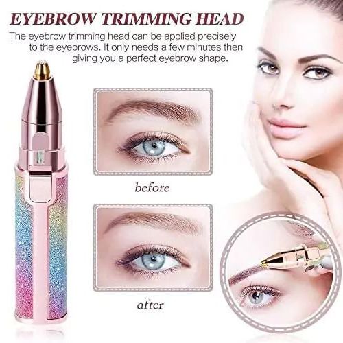 2 In 1 Electric Eyebrow Trimmer And Shaver | Flawless Hair Remover For Women