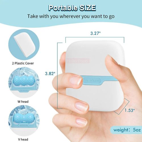 2 In 1 - Hello Face Ice Roller Facial Massage 2 Shape Heads