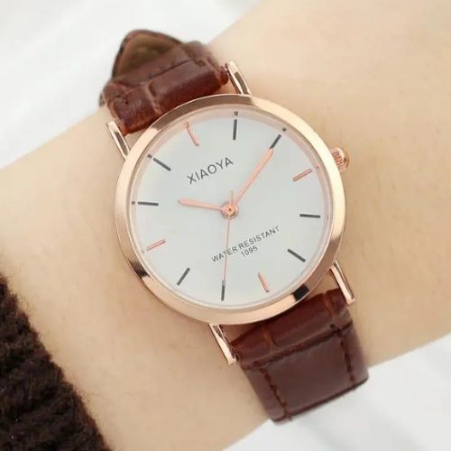 Couple Watch for Gifts Leather Strap Quartz Lover Watches for Men and Women