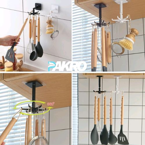 360 Degrees Self-Adhesive Hook Kitchen & Bathroom Storage