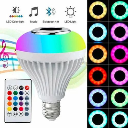 LED Music Bulb with Built-in Bluetooth Speaker – Colorful RGB Light