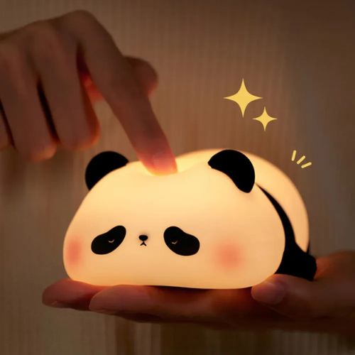 Cute Panda Night Light | Silicone Soft Lamp | Portable & Child‑Safe Bedside Light