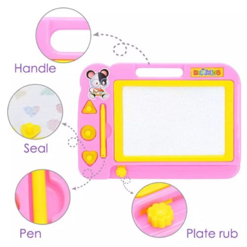 Plastic Magnetic Drawing Board for Kids - 1 Pc Fun with Animals for Girls and Boys