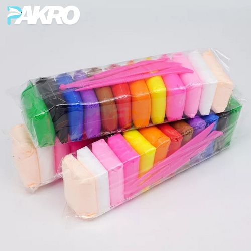 Pack of 12 foamic Air Dry Polymer Clay for Kids and babies