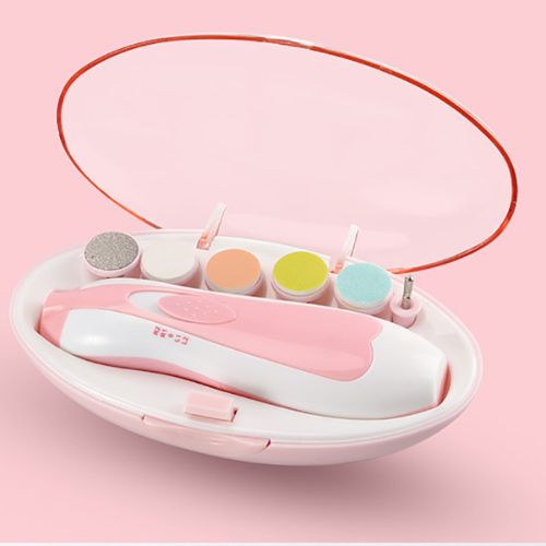 Baby Nail Polisher Electric Powder 6-Piece Nail Clipper Manicure Set Infant Newborn Baby Care Kit