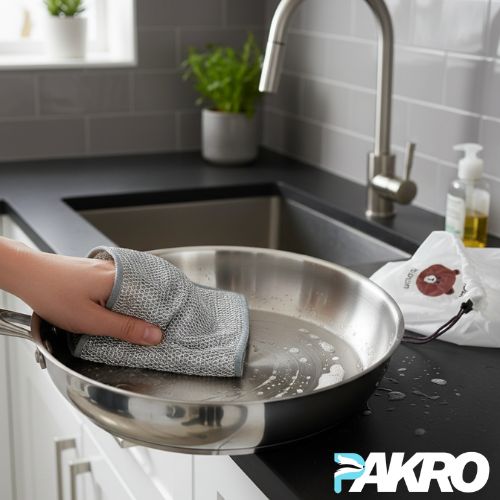 Combo Deal – 2 Pcs Metal Wire Cleaning Cloths with 100 Pcs Food Covers