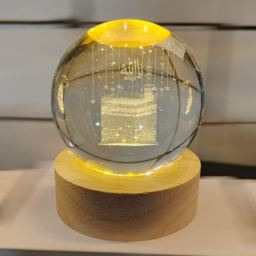 Crystal Ball 3D Arabic Night Lamp – Islamic Table Light For