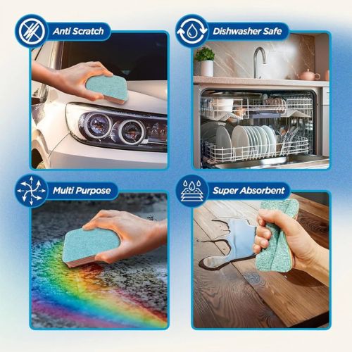 Rainbow Sponge – 12 Layer Durable Cleaning Sponge for Kitchen & Household Use
