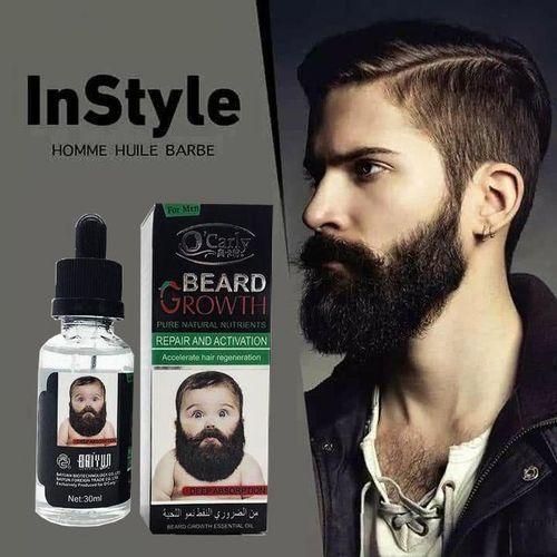 Natural Beard Oil For Mustache Growth & Hair Loss Treatment