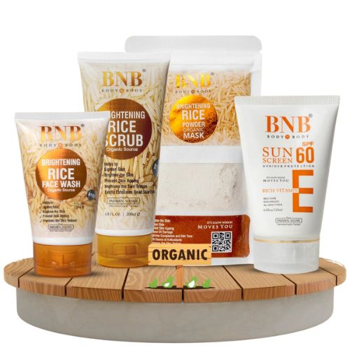 BNB 4 in 1 Skincare Bundle - 4 Pcs Facewash, Scrub, Mask & SPF 60 Sunblock