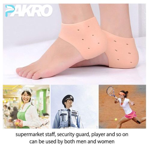 Silicone Gel Heel Pad Socks for Pain Relief - 1 Pair ( Free Size)