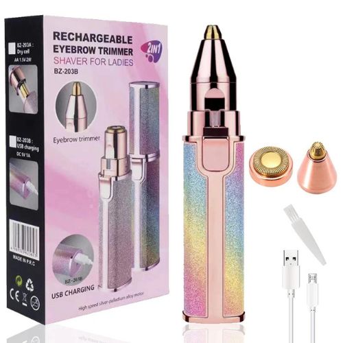 2 in 1 Electric Eyebrow Trimmer and Hair Removal Machine