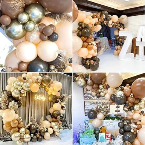 Balloon Garland Kit Coffee Brown (155 pcs of different balloons in 1 packet)