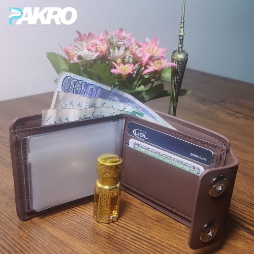 Double Button Premium Quality Smart & Classy Wallet for Men & Boys