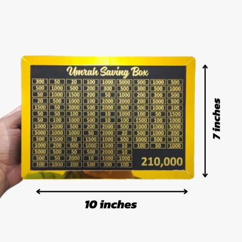Umrah Saving Box Golden Black I Umrah Box I Umrah Gift Box