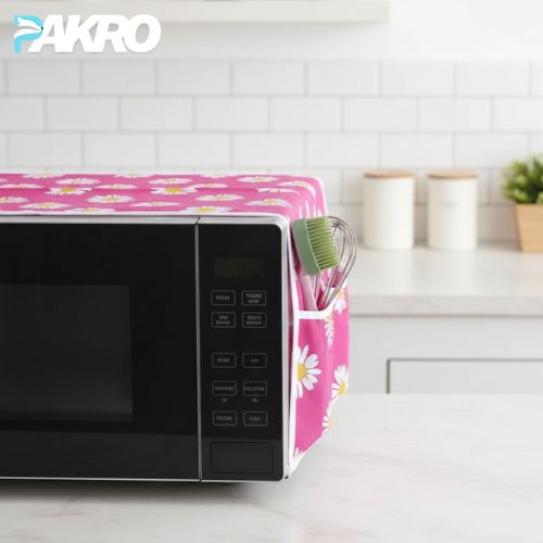 Microwave Oven Cover With Storage Pockets