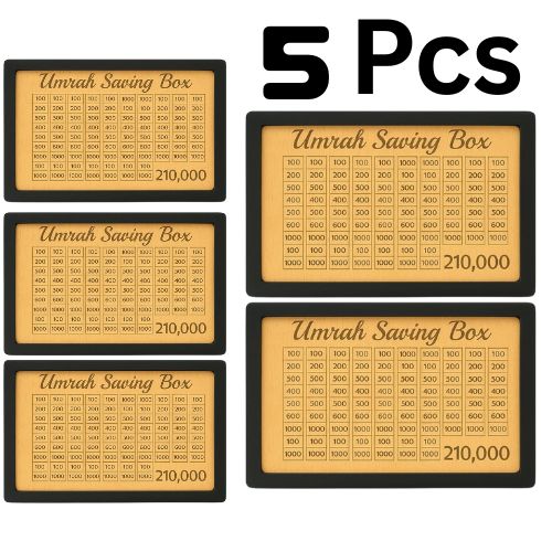 Umrah Saving Box Wooden - Money Jar for Hajj & Umrah - Best Gift
