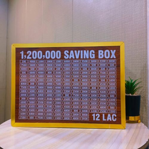 12 Lakh Saving Wooden Saving  Box With Premium Quality I Saving Box Money
