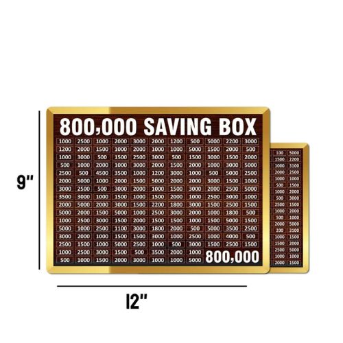 8 Lakh Money Saving Box – Wooden 800,000 Target Saving Box