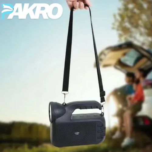 Gts-2068 - 3 Inch Solar Portable Speaker With Led Torch Light