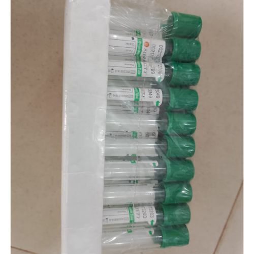 SAFETY Lithium Heparin Vacuum Blood Collection Tubes - Pack of 100