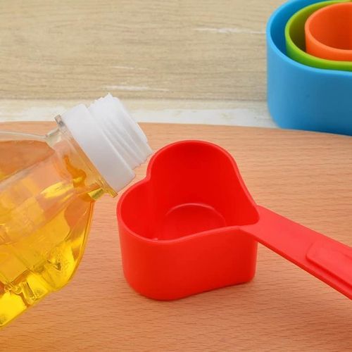 Heart Shaped Measuring Cups | 4-Piece Set for Baking & Cooking