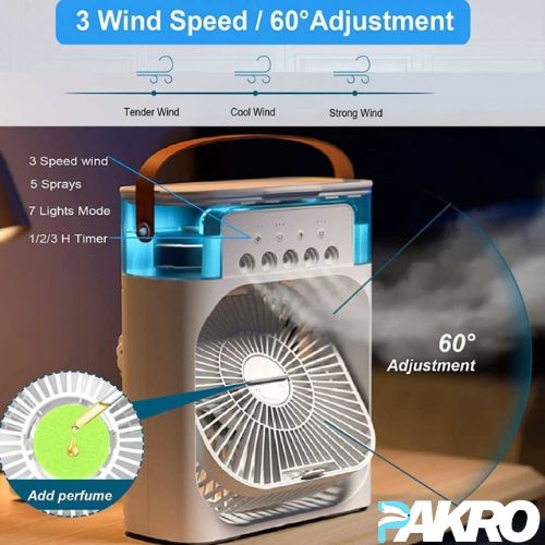 LED Light Cooling Fan for Home, Office & Travel Use