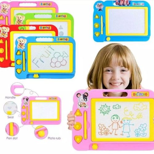 Plastic Magnetic Drawing Board for Kids - 1 Pc Fun with Animals for Girls and Boys