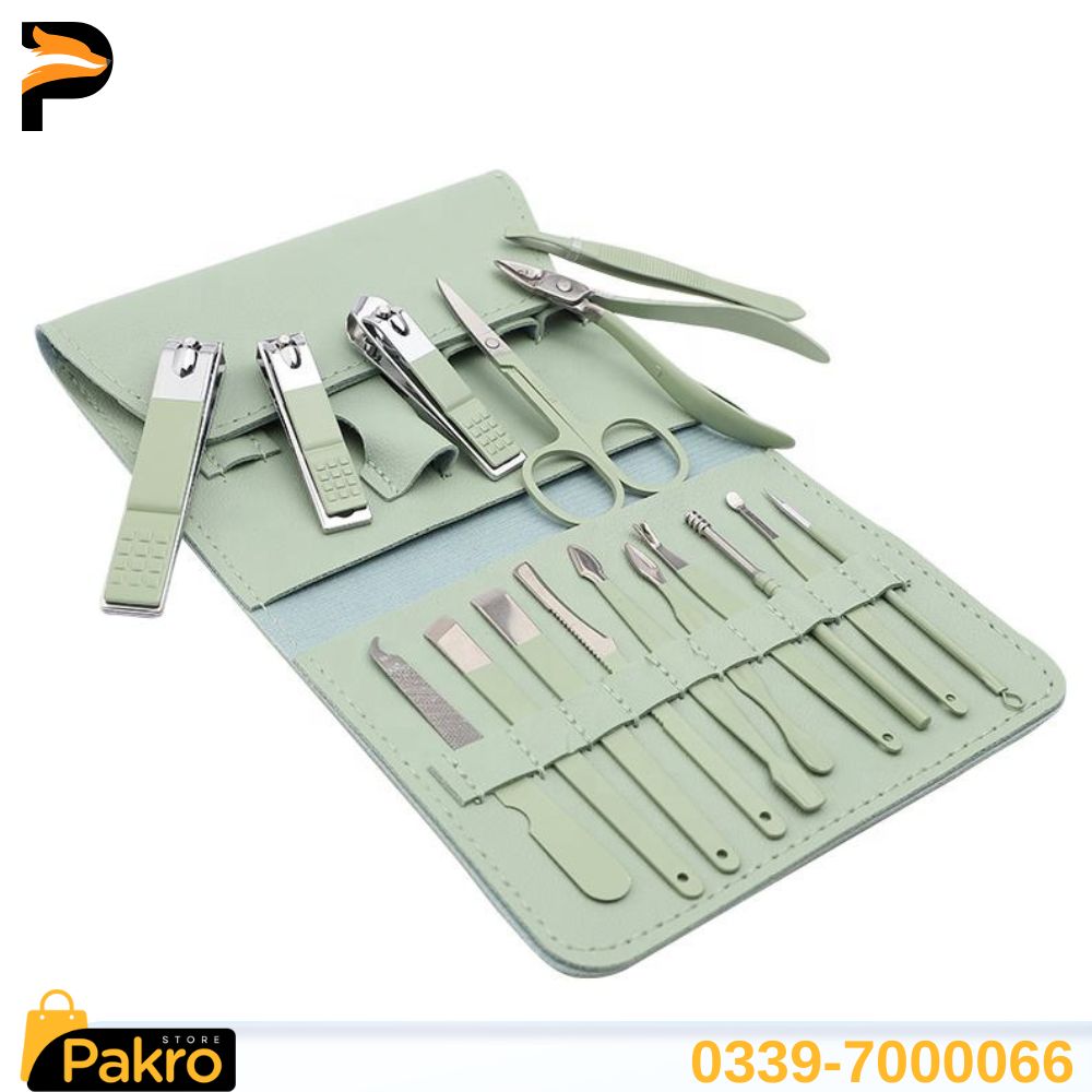16 Pcs Premium Stainless Steel Nail Care Set |  Beauty Essentials Set | Gift Item